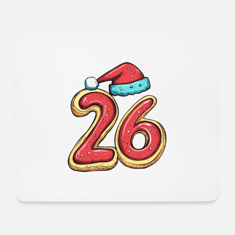26 Zahl Weihnachten - Mousepad (Querformat) - Weiß