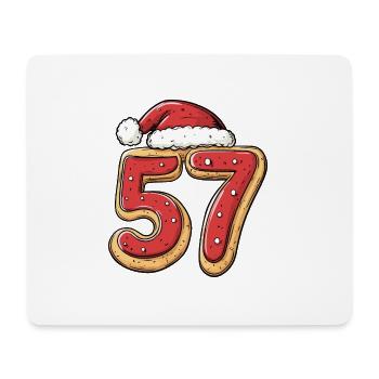 57 Nombre Noël - Tapis de souris (format paysage) - blanc - Devant
