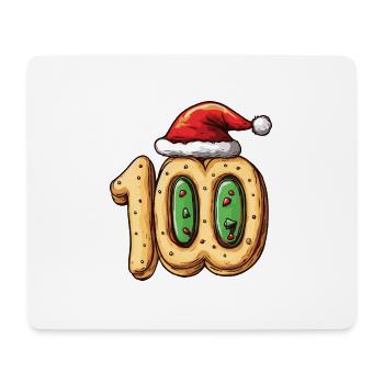 100 Numéro Noël - Tapis de souris (format paysage) - blanc - Devant
