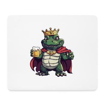 Alligator Bier Lustig - Mousepad (Querformat) - Weiß - Vorne