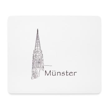 Münster Lambertikirche - Mousepad (Querformat) - Weiß - Vorne