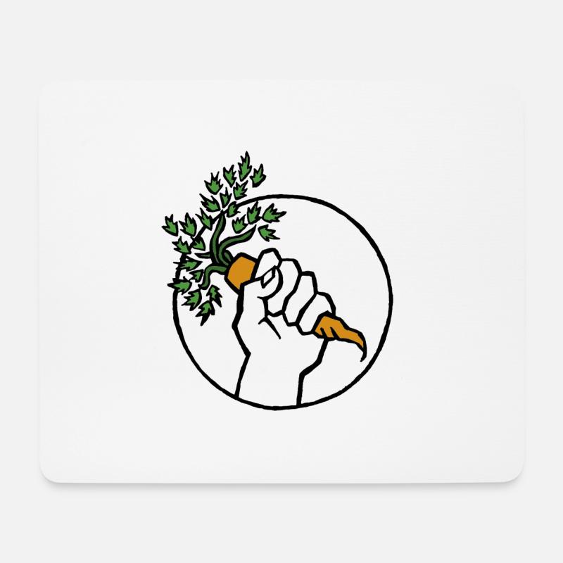 Karotte - Mousepad (Querformat) - Weiß