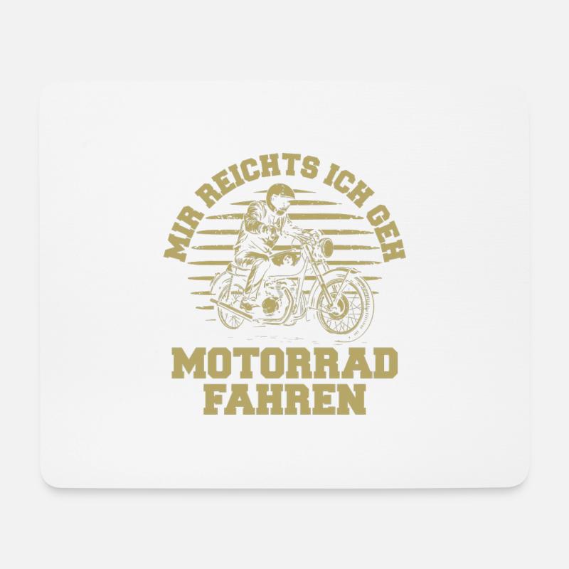 Motorrad Motorradfahrer Mir reichts ich geh - Mousepad (Querformat) - Weiß