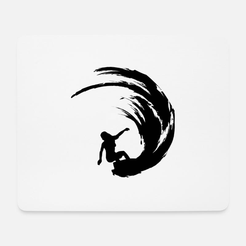 Surfer Surfen Surferin - Mousepad (Querformat) - Weiß