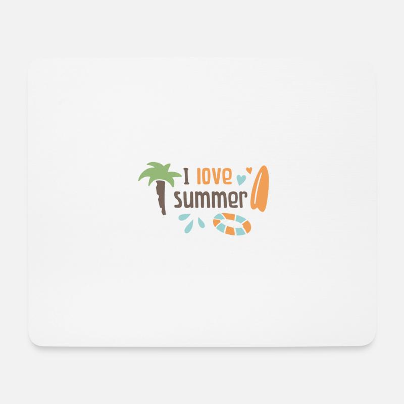 I love summer - Mousepad (Querformat) - Weiß