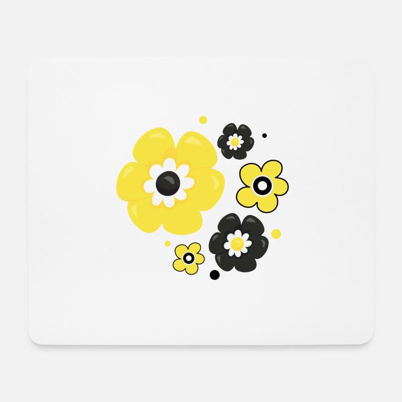 Blumen - Mousepad (Querformat) - Weiß