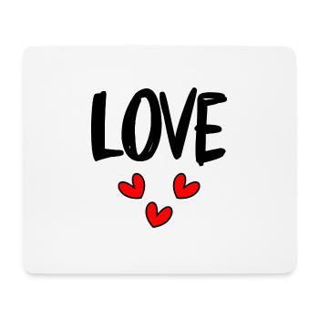 LOVE. I LOVE YOU. SAINT VALENTIN. EVJF. JE T'AIME. - Tapis de souris (format paysage) - blanc - Devant
