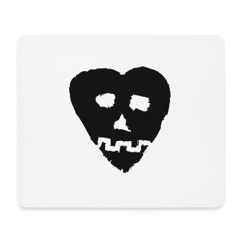 SkullHeart Logo Heart Black - Mousepad (Querformat) - Weiß - Vorne