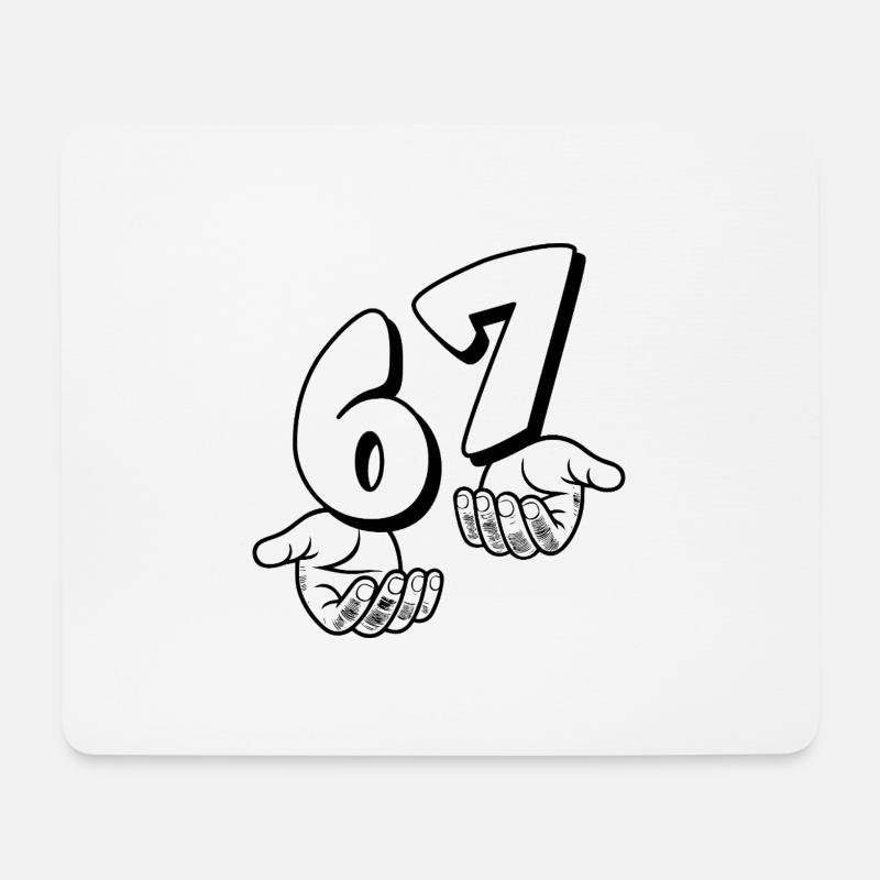 67 Six Seven - Mouse Pad (horizontal) - white