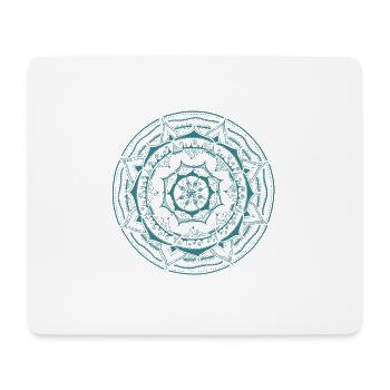 Mandala painted in petrol - Mouse Pad (horizontal) - white - Front