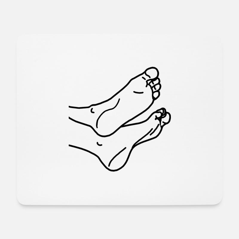 Feet - Mouse Pad (horizontal) - white