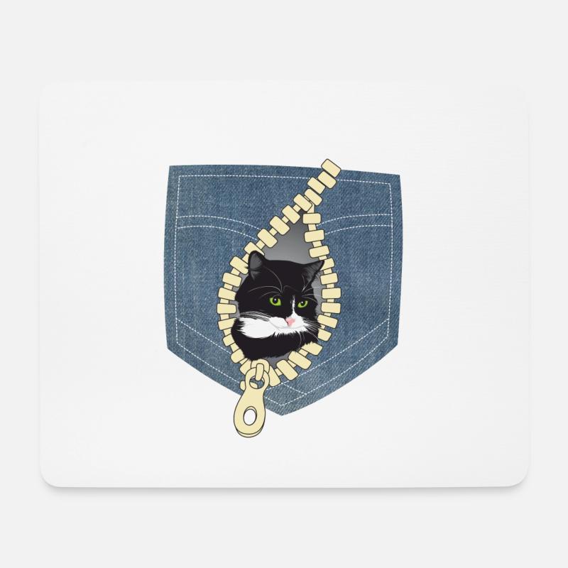 Katze Katzen - Mousepad (Querformat) - Weiß
