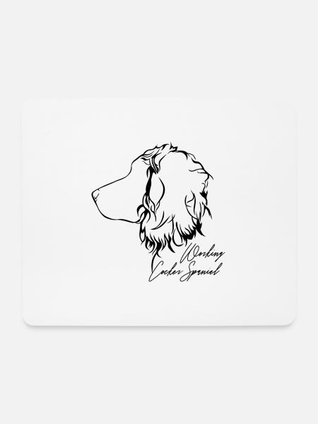 WORKING COCKER SPANIEL Profil Hunde Hund Wilsigns - Mousepad (Querformat) - Weiß