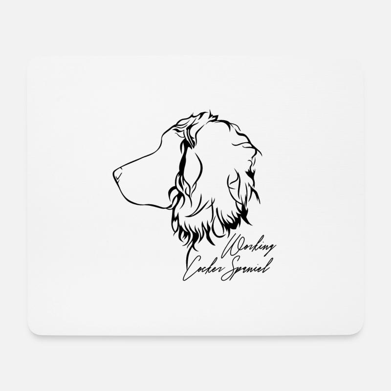WORKING COCKER SPANIEL Profil Hunde Hund Wilsigns - Mousepad (Querformat) - Weiß