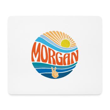 Morgan Shirt Vintage Sunset Morgan Groovy Tie Dye - Mouse Pad (horizontal) - white - Front