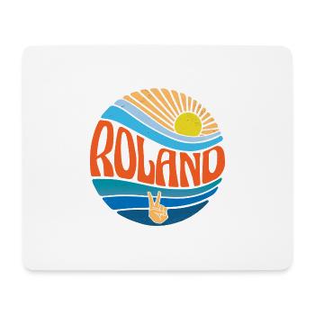 Roland Hemd Vintage Sunset Roland Groovy Tie Dye - Mousepad (Querformat) - Weiß - Vorne