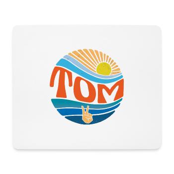 Tom Shirt Vintage Sunset Tom Groovy Tie Dye - Mouse Pad (horizontal) - white - Front