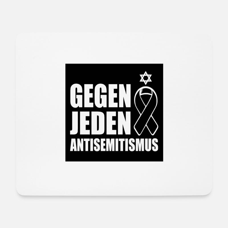 Gegen jeden antisemitismus - Mousepad (Querformat) - Weiß