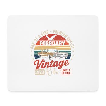 Vintage Retro Anniversary Gift from February 1973 - Mouse Pad (horizontal) - white - Front