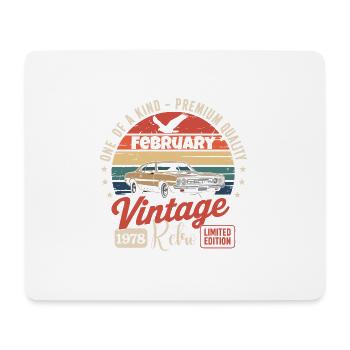 Cadeau Anniversaire Rétro Vintage de Février 1978 - Tapis de souris (format paysage) - blanc - Devant