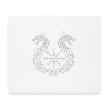 Drachen Vegvisir - Mousepad (Querformat) - Weiß - Vorne