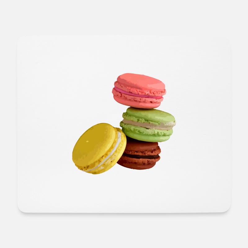 Macaron - Mousepad (Querformat) - Weiß