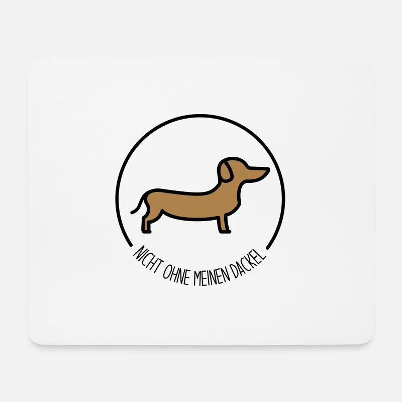 Nicht ohne meinen Dackel - Mousepad (Querformat) - Weiß