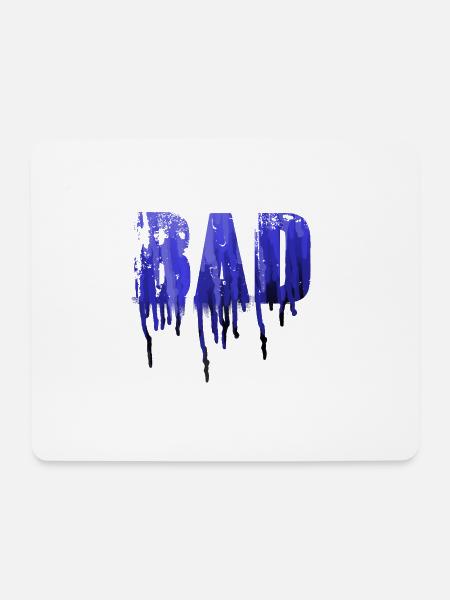 bad ,blau,schrift,graffiti,typo,stencil - Mousepad (Querformat) - Weiß