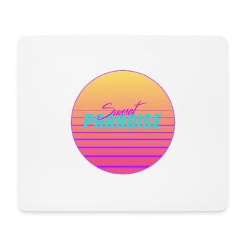 Sunset Paradise - 80er Jahre Vintage Retro Logo - Mousepad (Querformat) - Weiß - Vorne