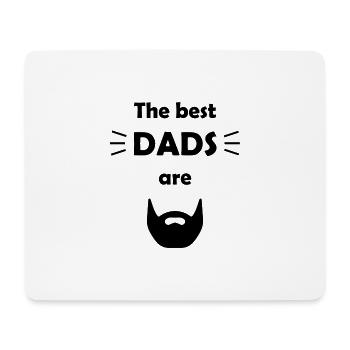 Die besten Väter sind bärtige Väter - Mousepad (Querformat) - Weiß - Vorne