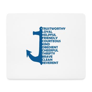 Seepfadfindergesetz Gelübde - Mousepad (Querformat) - Weiß - Vorne