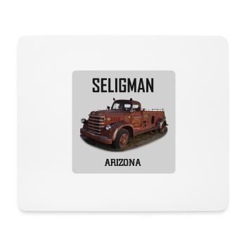 Old car in Seligman in Arizona, US Road 66 - Mouse Pad (horizontal) - white - Front