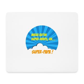 Super-papa, super-héros. Meilleur papa. BD comics - Tapis de souris (format paysage) - blanc - Devant