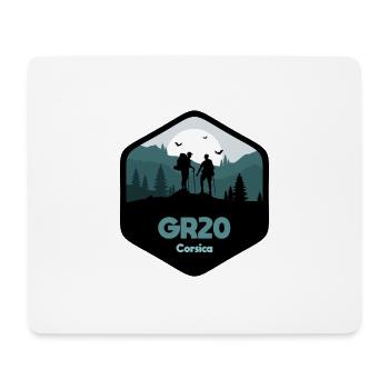 GR20 Grande Randonnée Corse trekking marche - Tapis de souris (format paysage) - blanc - Devant