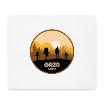 GR20 Grande Randonnée Corse trekking marche - Tapis de souris (format paysage) - blanc - Devant