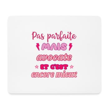 Pas parfaite mais avocate,cadeau avocate - Tapis de souris (format paysage) - blanc - Devant