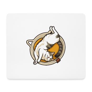 Katze - Mousepad (Querformat) - Weiß - Vorne