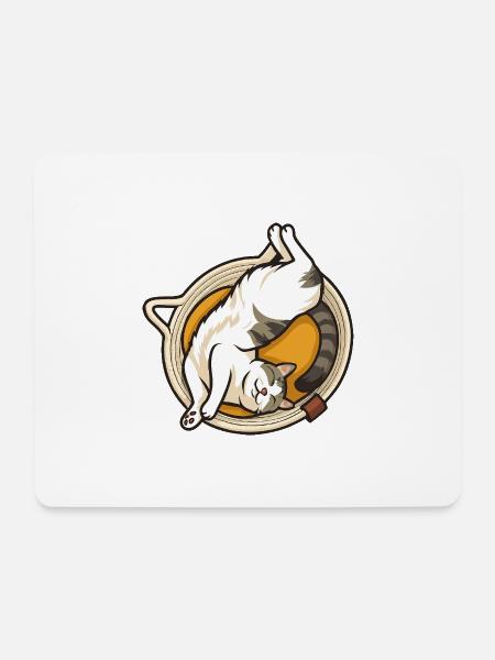 Katze - Mousepad (Querformat) - Weiß