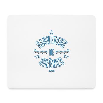 sauveteur de sirenes 2 - Tapis de souris (format paysage) - blanc - Devant