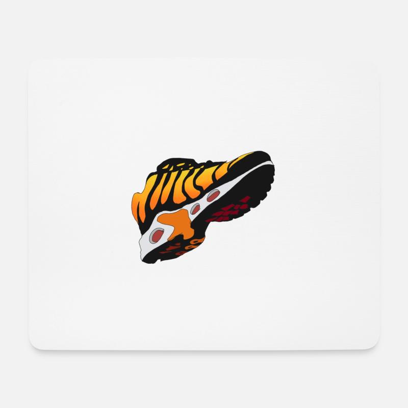 Orange Sneaker sharksneaker Design Bild Grafik - Mousepad (Querformat) - Weiß