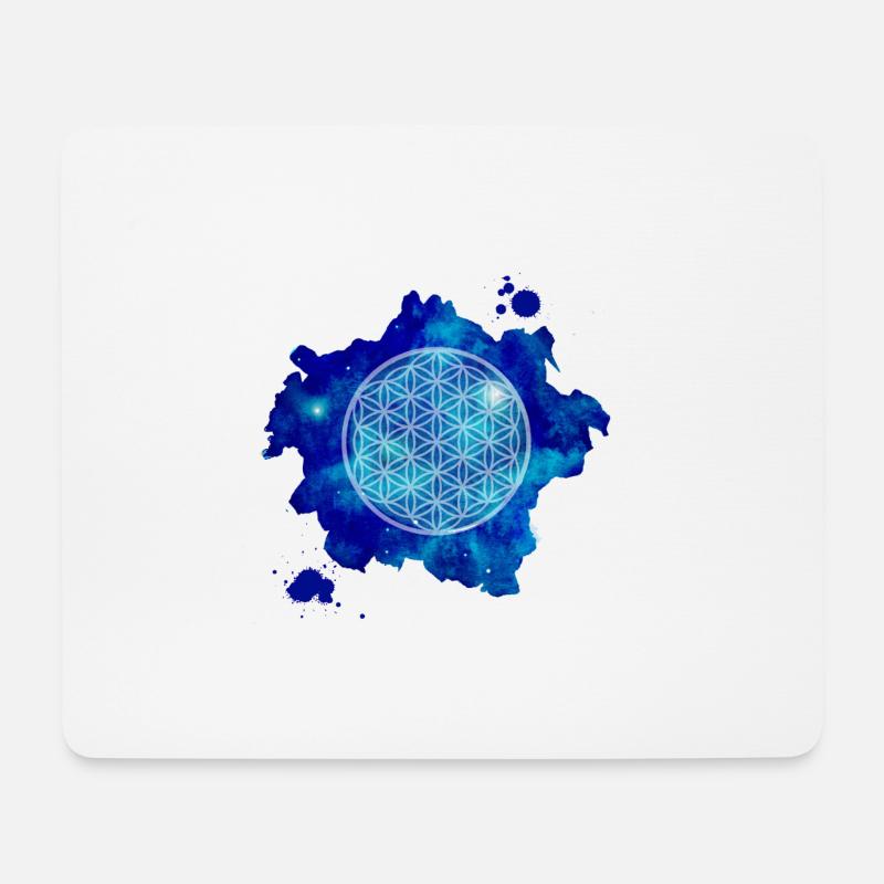 blume des lebens - Mousepad (Querformat) - Weiß