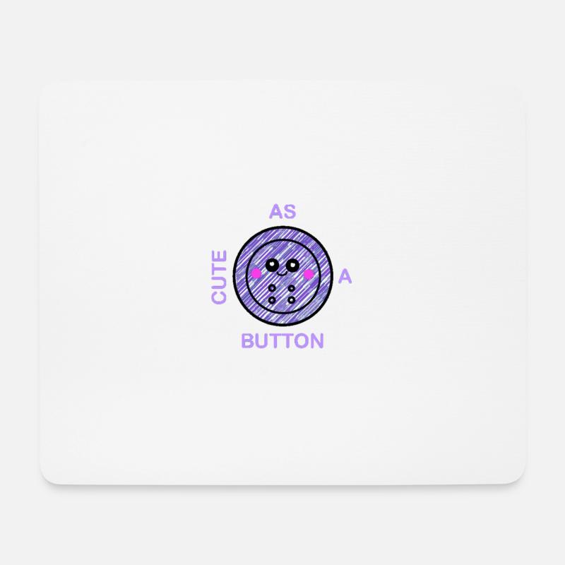 NIEDLICH ALS KNOPF - Mousepad (Querformat) - Weiß