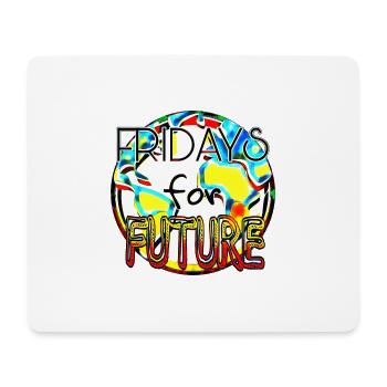 Klimaschutz Statement Farbenkunst - Mousepad (Querformat) - Weiß - Vorne