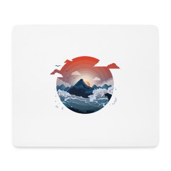 Umgeben vom Sturm - Mousepad (Querformat) - Weiß - Vorne