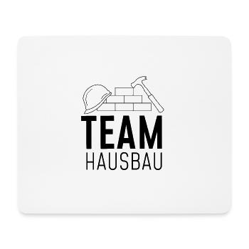 Mein Team, mein Hausbau - Mousepad (Querformat) - Weiß - Vorne