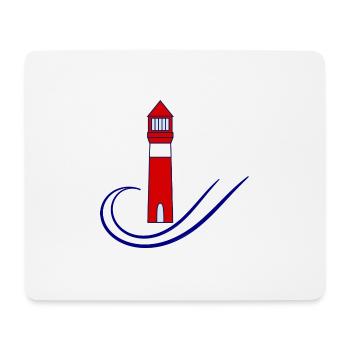 PHARE. MER. OCEAN. NATURE. VACANCES.VOYAGE - Tapis de souris (format paysage) - blanc - Devant
