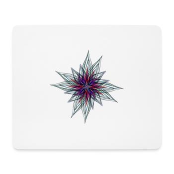 Bunte Blume - Mousepad (Querformat) - Weiß - Vorne