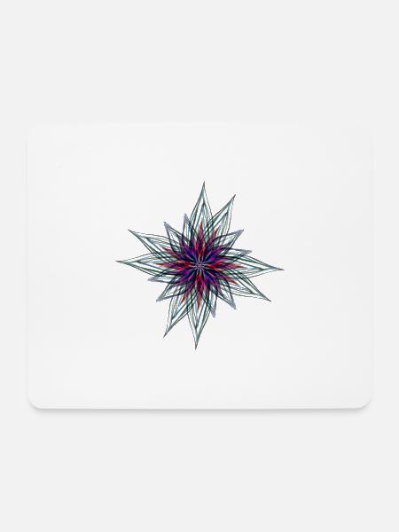 Bunte Blume - Mousepad (Querformat) - Weiß