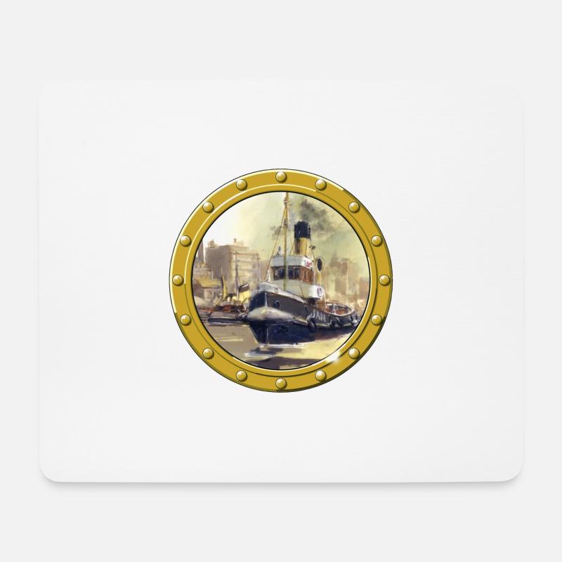 Steam tugs - Mouse Pad (horizontal) - white