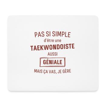TAEKwondoiste GÉNIALE rouge brunâtre foncé - Tapis de souris (format paysage) - blanc - Devant